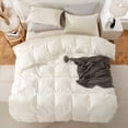 thumbnail image 4 of ATsense Duvet Cover Queen Size - Ultra Soft Microfiber, 3 Pieces Off White Bedding Duvet Covers Set - Breathable and Easy Care, Comforter Cover with Zipper Tie, 4 of 8