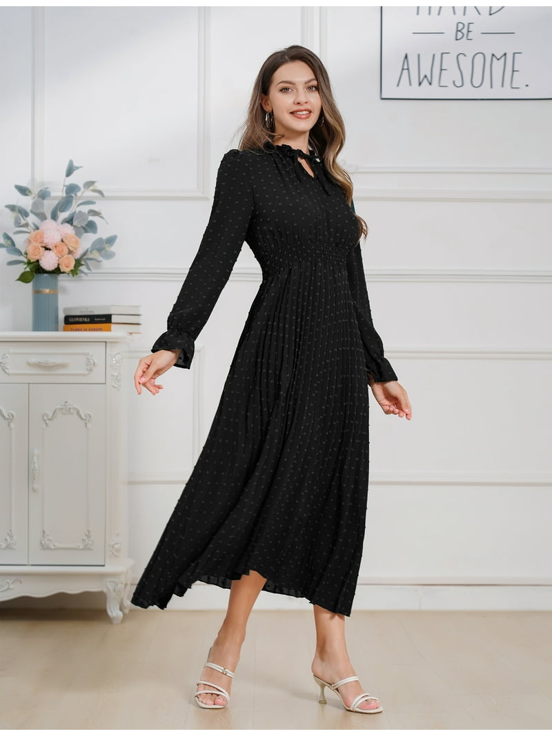 black pleated wedding guest dress JJs House Maxi Dress Womens 16 Black Halter Pleated Evening Formal Wedding Guest