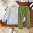 thumbnail image 7 of CAUYDY 6 9 12 18 24 Months Infant Boys Fall Winter Clothing 2T 3T 4T 5T Baby Long Sleeved Sweatshirt Elastic Pants 2PCS Casual Set Toddler Going Home Outfit Grey for Sizes 3-6 Months, 7 of 7
