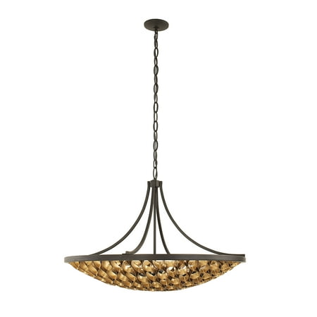 

Savoy House Ventura 8 Light Pendant in Matte Black and Gold