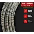 thumbnail image 5 of Wire Rope Steel Core Winch Cable IWRC 9/16"x150' Self Locking Swivel Hook Towing Wrecker Roll Back, 32000 lbs Breaking Strength, 5 of 9