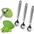 thumbnail image 2 of XIAOLE 3pcs Spoon Cactus Peeler, Stainless Steel Cuchara Pelador De Nopales Multi-Function Pelador De Nopales Cactus Peeler Tool Chinese Noodle Cutter For Kitchen Gadgets, 2 of 9