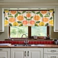 thumbnail image 3 of Yayeee Kitchen Curtains Tier Set of 2 Light Filtering 57"x24" Over Sink Window Panels, Beige Citrus Leaves, 3 of 7