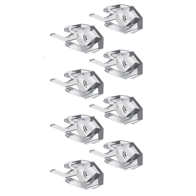 8Pcs Adhesive Hat Racks Free-punch Casual Hat Storage Hook Simple (White)