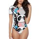thumbnail image 1 of Fotbe Panda Cute Pink Hearts Body de Mujer con Cuello Redondo y Mangas Cortas, Sin Mangas Ajustado, Suave, Cómodo y Básico-Small, 1 of 7