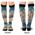 thumbnail image 4 of FORMRS Womens Knee High Socks Casual Long Thick Travel Daily Wear, 2 Pairs, Floating Whale, 4 of 6
