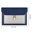thumbnail image 3 of Nomeni Leather Business Document Bag Button Document Storage Bag Contract Document Bag Large Capacity Business Document Bag, 3 of 6
