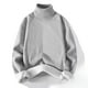 thumbnail image 3 of Suéter de terciopelo de una pieza de otoño e invierno para hombre, suéter de cuello alto de color sólido con solapa, suéter informal para jóvenes, 3 of 6