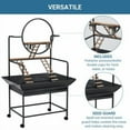 thumbnail image 5 of Bird Playstand, 66'' H Inch Birdcage Stand Activity Play Center with Perches and Ladders, Removable Tray, Bird Play Gym Ground Rolling Stand for Parakeet,Cockatiels Conures Parrots, Lockable Caster, 5 of 9
