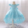 thumbnail image 3 of Vestido para niños Vestido para niñas Vestido con cola lavada Vestido para bebé de un año, 3 of 5