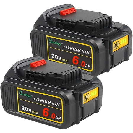 

2 Pack 20V 6.0A Replacement Battery Compatible with Dewalt DCB200 Power Tools
