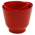 thumbnail image 2 of Norpro 1019R 3 Piece Silicone Bowl Set, Red, 6.5 x 6.5 x 6.2 inches, As Shown, 2 of 3