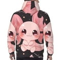 thumbnail image 7 of Goofa Chibi Axolotl Sakura Fantasy for Men's Hooded Sweatshirt - Lightweight Pullover Hoodie with Kangaroo Pocket, Perfect for Everyday Wear-3X-Large, 7 of 7