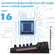 BOMGE 6 Channel dj powered audio sound mixer amplifier,100 W Stereo Speaker Home Audio Receiver effects, 48V phantom Power, USB, Bluetooth ,for home theater system, Karaoke, Streaming
