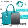 thumbnail image 4 of LHSHID Women Purse Satchel Bag Long Crossbody Classy Tote Bag Top Handle Vegan Leather Ladies Handbags Embossed Pattern, 4 of 6