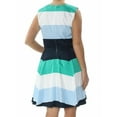 thumbnail image 2 of maison Jules Womens Colorblocked A-line Fit & Flare Dress, Blue, 4, 2 of 2