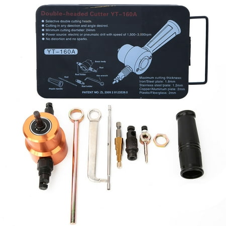 

Double Head Sheet Metal Cutter 1500-3000 RPM Precise Cutting Metal Plate Cutter For Metal Roof Cutting HVAC Ventilation Tubes