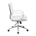 thumbnail image 4 of Mid Back Manager's Faux Leather Chair in White with Chrome Base, 4 of 7