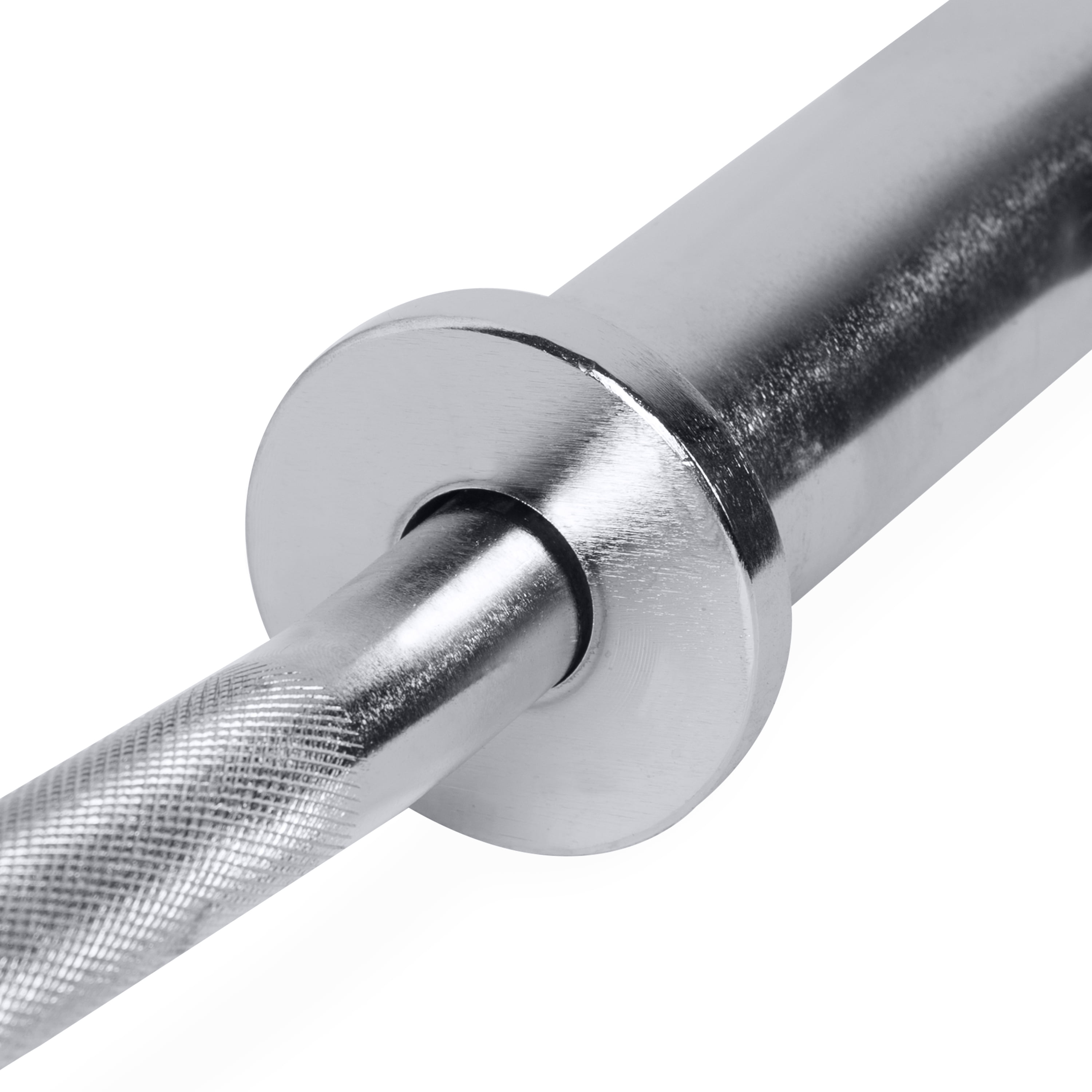 CAP Barbell 47 In. Olympic EZ Curl Bar with Collars 200lb Capacity Chrome Walmart