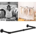 thumbnail image 3 of Wall Mounted Clothes Rail, 91.5cm Industrial Pipe Clothes Bar Rack, Heavy Duty Retro Wall Tidy Rail, Display Rails, 3 of 5
