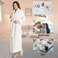 thumbnail image 3 of LOFIR Womens Fleece Robe - Comfy Plush Long Bathrobes with Pockets for Women, Ladies Sleepwear (L/XL, White), 3 of 8