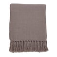 thumbnail image 1 of SARO LIFESTYLE Couverture Classique à Garniture Gaufre, 50 x 60 Po, Gris, 1 of 1