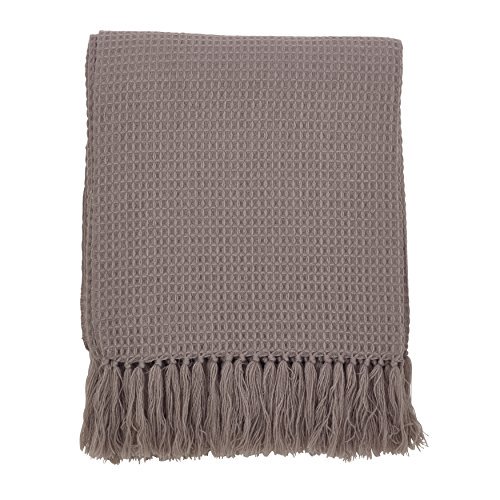 SARO LIFESTYLE Couverture Classique à Garniture Gaufre, 50 x 60 Po, Gris