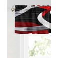 thumbnail image 6 of Valances for Windows Black Red Circle Rod Pocket Cafe Window Treatments Valance Curtains for Kitchen Bathroom Laundry Basement Windows 56"x16", 6 of 9