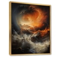 thumbnail image 2 of Designart "Nature s Fury The Orange Storm II" Landscape & Nature Floater Framed Wall Decor, 2 of 7