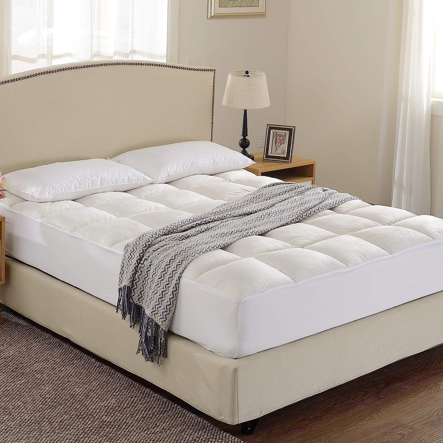 Bilot Ultra Plush Mattress Topper Overfilled Deep Pocket Pillowtop