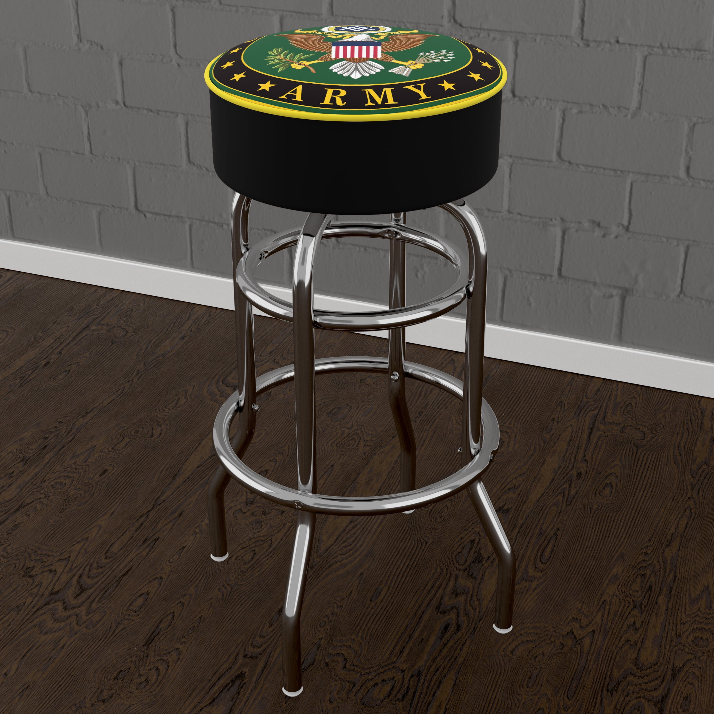 Trademark Gameroom United States Army Symbol Bar Stool with Padded Seat