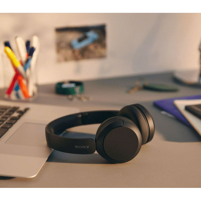 Sony WH CH520 Wireless Bluetooth Headphones with Microphone Long Battery Life EQ Customizable Lightweight Black Walmart