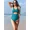 green, variant on Alove Maternity Swimwear One Piece Swimsuit Monokini Scalloped Cut Out Ruched High Waisted Scoop Neck Pregnancy Bathing Suit