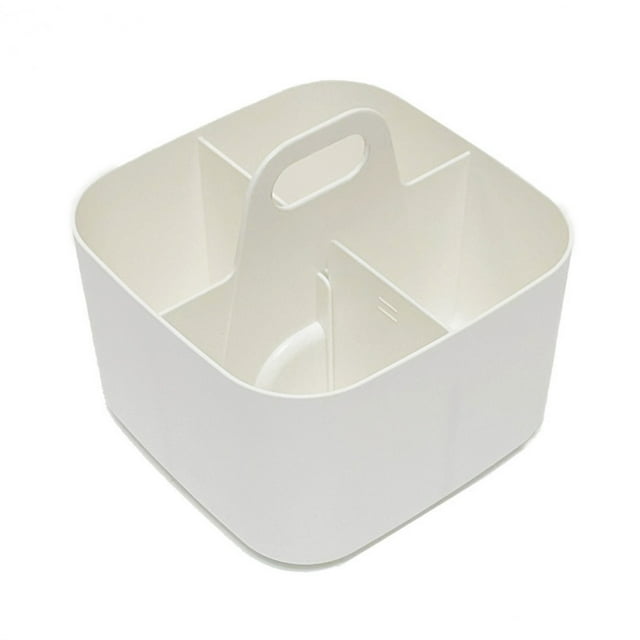 HUASHENG Small Stackable Organizer Caddy – Portable Tote For Bathroom Crafts Or School (Square)