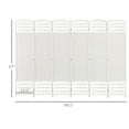 thumbnail image 3 of Homiyad 6 Panel Folding Room Divider Portable Privacy Screen Wave Fiber Room Partition for Home Office White, 3 of 8