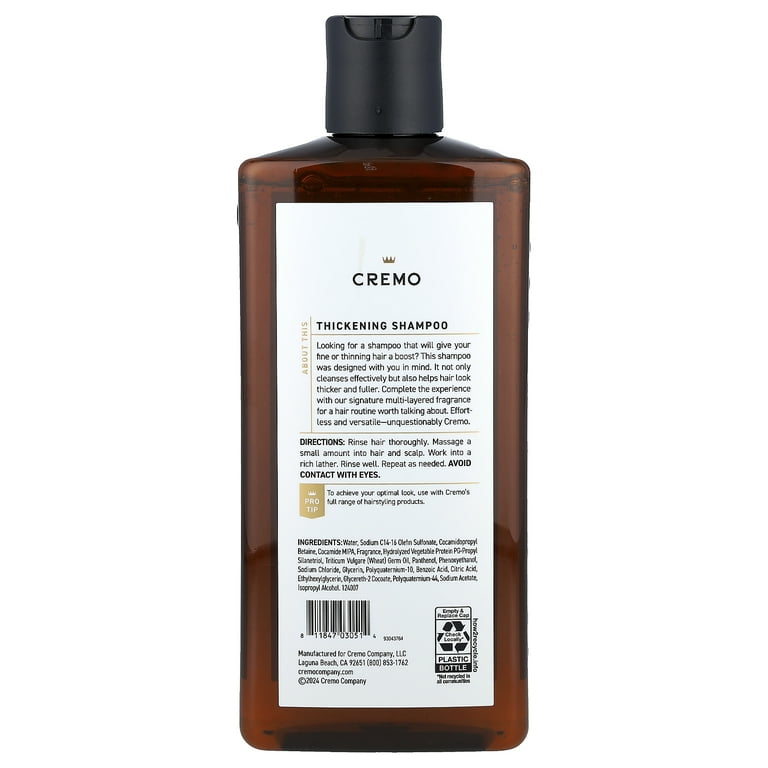 Cremo, Thickening Shampoo, 16 fl oz, Juniper & Eucalyptus