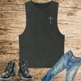 thumbnail image 3 of Unisex Stonewash Tank Top, Jesus Inspires, No Sleeves, 3 of 11