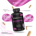 thumbnail image 3 of Vitaminas de Resveratrol y Acai Vital Botanics 200 caps Vital Botanics RESVTROL_200, 3 of 7