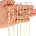 thumbnail image 6 of Nuragold 14K Real Yellow Gold Solid Cuban Curb Link Chain Necklace 16"-30" (1.5mm-12mm) Italian Jewelry for Men & Women, 6 of 31