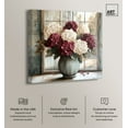 thumbnail image 2 of Window Wine Maroon Vase Canvas Floral Glam Art by Art Remedy, Gallery Wrapped, 20" x 20", 2 of 7