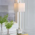 thumbnail image 3 of Maklaine Contemporary Metal Marble and Fabric Buffet Lamp in Brass/Gold, 3 of 7