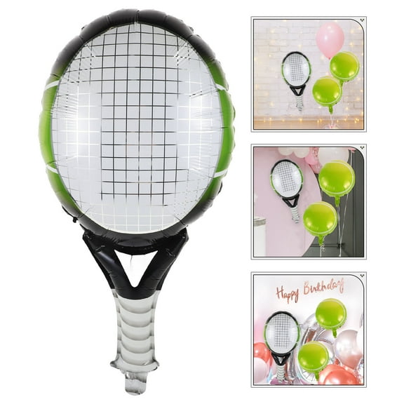 OUNONA Tennis Birthday Party Supplies Tennis Party Balloon Green Aluminum Foil 1 Set