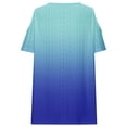 thumbnail image 7 of Women Cold Shoulder Tops Short Sleeve V Neck Summer Tee 2025 Fashion Outfits Casual Gradient Color T Shirts, 7 of 7