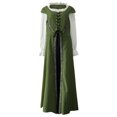 thumbnail image 4 of Brglopf Medieval Renaissance Dress for Women Christmas Holiday Dress Retro Ball Gown Theatrical Clothing Green M, 4 of 5
