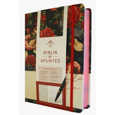 Biblia de Apuntes Rvr 1960 Tapa Dura, Azul Oscuro Con Flores (EdiciÃ³n Cantos Pintados) / Spanish Journaling Bible Rvr 19, (Hardcover)