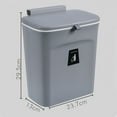 thumbnail image 2 of Contenedor de abono para cocina, bote de basura de 9L, bote de basura colgante con tapa, 2 of 5