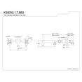 thumbnail image 5 of Kingston Brass KS8057BX Metropolitan Two-Handle 3-Hole Wall Mount Roman Tub Faucet in Brushed Brass, 5 of 7