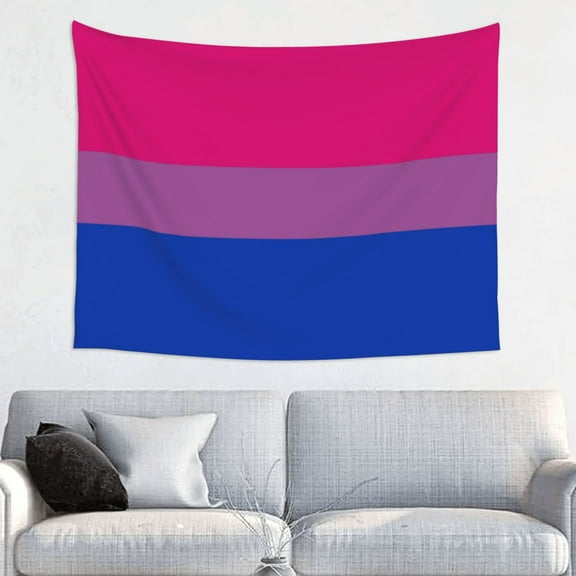 Bisexual Pride Flag Tapestry For Bedroom Aesthetic Tapestries Wall Hanging (29" X 37")