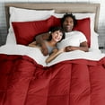 thumbnail image 4 of Bare Home Microfiber 8-Piece Red and White Bed in a Bag, Split King, 4 of 5