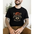 thumbnail image 2 of Feral Dad Shirt for Men Funny Raccoon Graphic Tee for Father Black Shirt Adult Large, 2 of 8